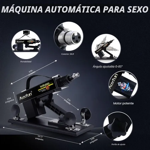 Miniatura 5 de Auxfun Máquina de Empuje Sexual Automática Máquina de Amor con Masturbador, Juguete para Adultos para Hombres y Parejas con Ventosa de 3.5 Pulgadas