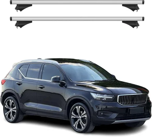 OMAC Barras transversales para portaequipajes para Volvo XC40 2018 a 2023, 165 libras, plateadas, aerodinámicas, 2 piezas