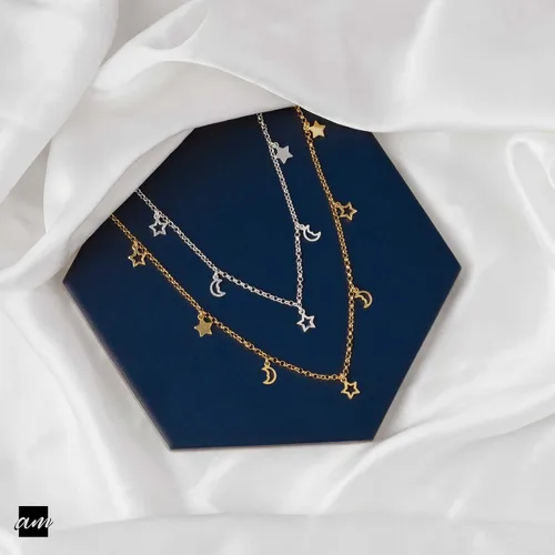 Miniatura 4 de Amberta Women 925 Sterling Silver Celestial Choker