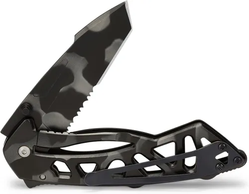 Miniatura 2 de Buck Knives 0870 - Cuchillo táctico de hueso plegable, parcialmente dentado, con clip
