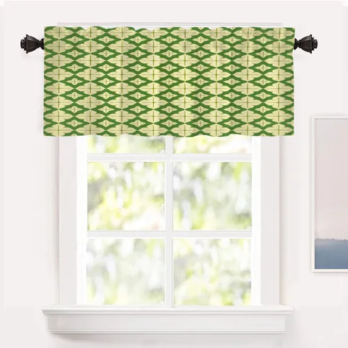 Miniatura 77 de Shrahala Art Nouveau Floral Pattern Blackout Curtain Tiers, Delicate Vine and Flower Design Kitchen Valance Light Blocking Tier Drapes with Rod