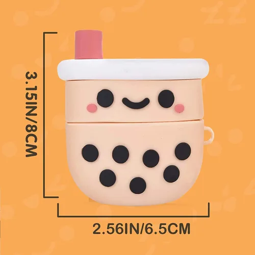 Miniatura 3 de Boba - Funda para AirPod 3 con llavero, funda para AirPods de tercera generación, funda de silicona protectora para AirPods de 3ª
