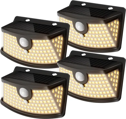 Miniatura 13 de Aootek Luces solares con sensor de movimiento, 120 luces LED con reflector de luces, gran angular de 270°, impermeable IP65, luces de paso