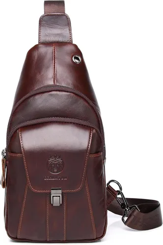 Miniatura 165 de LUKZIJAES Bolso bandolera de cuero genuino para hombre
