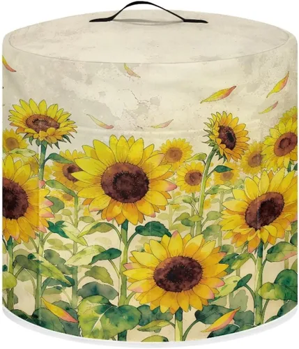 Miniatura 47 de Suobstales Cubierta antipolvo con estampado de girasol para olla instantánea de 6 cuartos de galón, diseño de nota musical, cubierta de olla a Nota