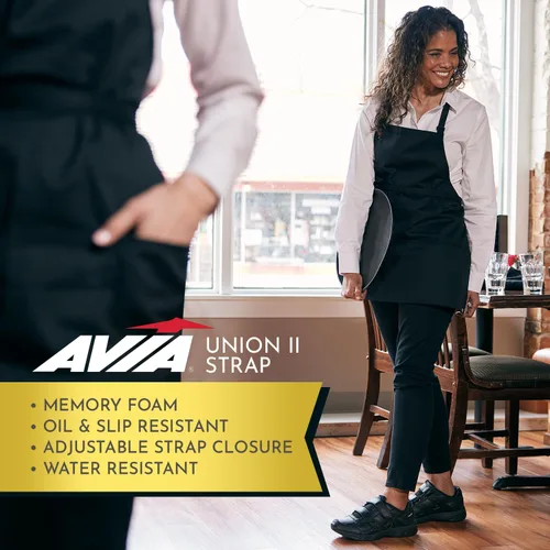 Miniatura 2 de Avia Avi-Union II - Zapatos antideslizantes con correa para mujer, cómodos zapatos de seguridad para el trabajo, enfermería, restaurantes y caminar