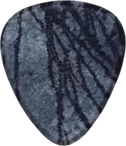 Miniatura 21 de Púa de guitarra o bajo de Obsidiana de Caoba en vidrio volcánico - 3.0 mm de calibre ultra pesado - Forma 351 - Púa exótica artesanal de gema
