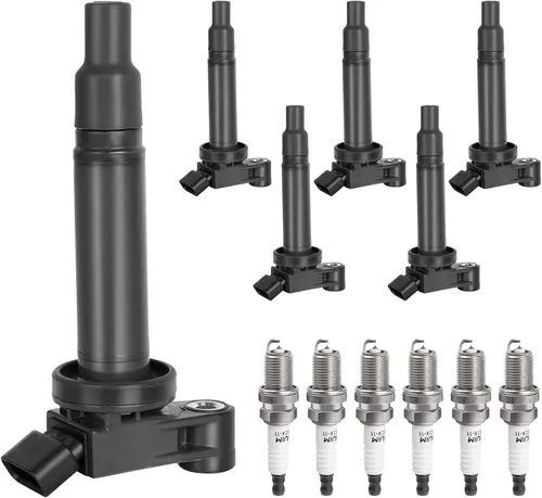 Paquete de Bobina de Encendido y Bujías Compatibles con V6 3.0 3.3 1999-2008 Lexus RX300 RX330 ES300 RX400h Toyota Camry Highlander Sienna Solara