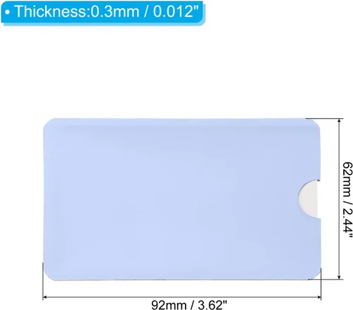 Miniatura 20 de PATIKIL Mangas de bloqueo RFID, fundas de aluminio para prevención de robo de identidad, fundas protectoras seguras para tarjetas de crédito, Negro