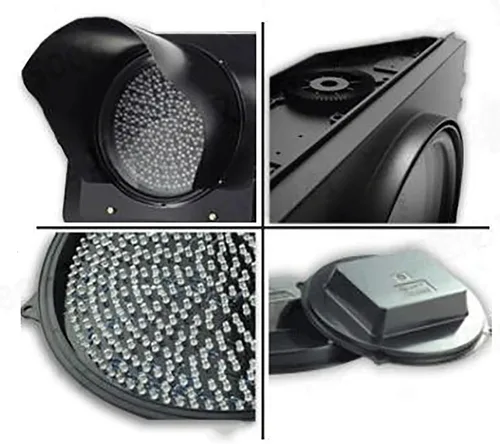 Miniatura 5 de Semáforo LED industrial de 7.874 in (8 pulgadas), 3 luces rojas, amarillas, verdes, luz de señal de tráfico para PC, carcasa de PC, impermeable