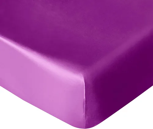 Miniatura 10 de NTBAY Sábana bajera ajustable de satén de seda, súper suave y sedosa de 28 x 52 pulgadas, para colchones estándar de cuna y de niños pequeños, Negro