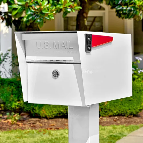 Miniatura 2 de Mail Boss 7509 Mail Manager - Buzón de seguridad con cierre en la acera, color blanco alpino Blanco (Alpine White)