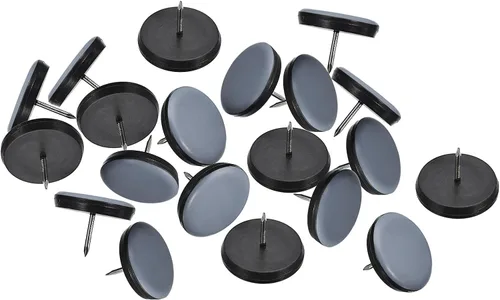 Miniatura 8 de uxcell Protectores de suelo para patas de silla, 24 piezas de 5/8 pulgadas – Deslizadores redondos de PTFE para muebles, almohadillas para muebles