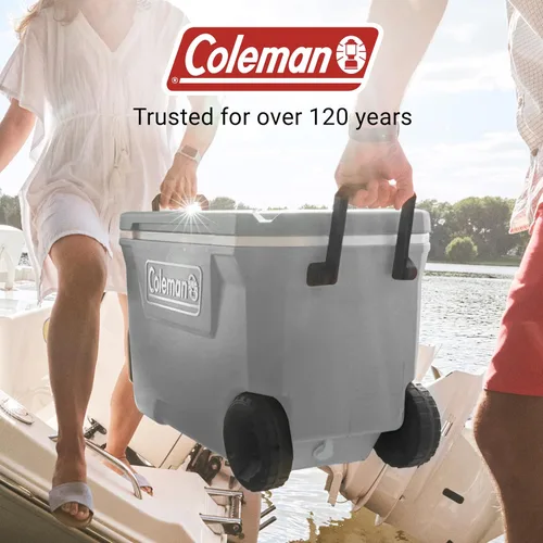 Miniatura 9 de Coleman Classic Series - Enfriador portátil aislado con ruedas, resistente a fugas, para exteriores, mantiene el hielo hasta 5 días, 62 cuartos