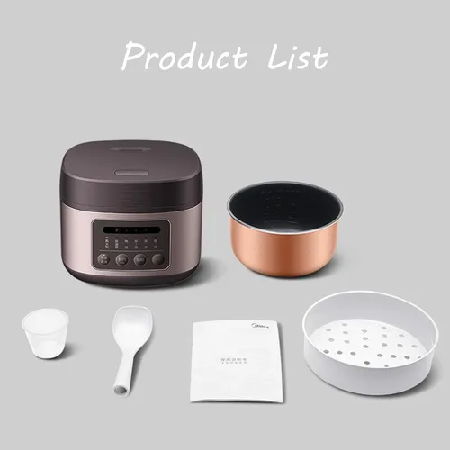 Miniatura 8 de Mini olla arrocera, 8 tazas crudas pequeñas, portátil de 4 litros para 1-3 personas, cocinar y cocinar al vapor verduras saludables, arroz adecuado