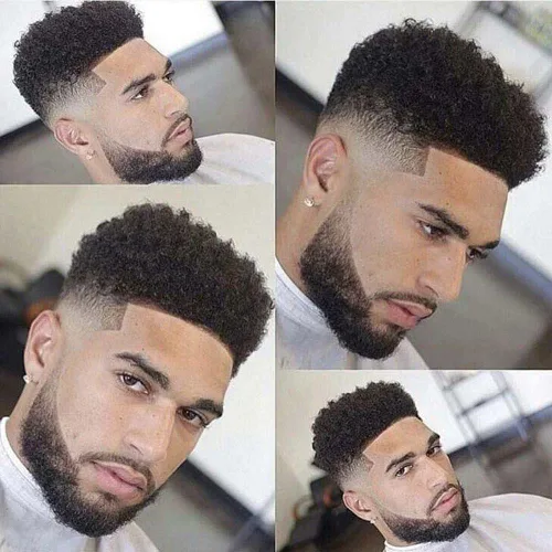 Miniatura 7 de HAPPY&CC Afro - Sistema de piezas de cabello humano tipo toupee para hombre, encaje suizo duradero con poliuretano para hombre, peluca tipo tupé #1
