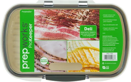 Miniatura 6 de ProKeeper Recipiente de almacenamiento de alimentos Deli con sello de silicona hermético y tapa compatible con borrado en seco Deli Keeper