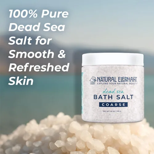 Miniatura 5 de Natural Elephant Baño de sal del mar muerto y remojo de pies para relajación y nutrición, 100% puro con aceite esencial, grano grueso medio