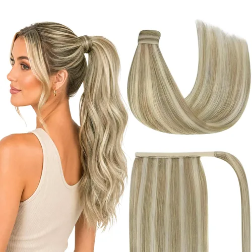 Miniatura 30 de Ve Sunny - Extensión de cabello humano real con pinza, extensiones de cabello lacio con clip, color marrón moca, 20 pulgadas, 2.82 oz