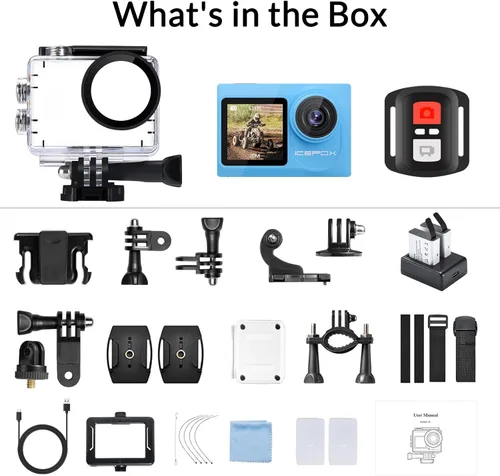 Miniatura 7 de icefox i8 Cámara de acción con 20MP, Zoom de 5X, cámara impermeable subacuática con EIS optimizado, edición de video y foto mediante la aplicación