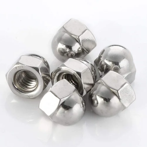 Miniatura 2 de Tuercas de tapa de bellota 3/8-16, acero inoxidable 304 18-8, acabado brillante, 25 piezas