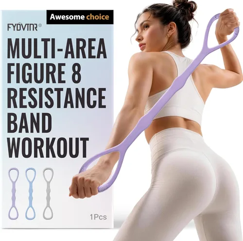 Bandas de resistencia mejoradas de figura 8, bandas de silicona sin olor, sin polvo. Alta elasticidad para entrenamientos de brazos, espalda,
