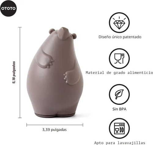 Miniatura 2 de OTOTO Rallador - Acero inoxidable, sin BPA, apto para lavavajillas, divertido gadget de cocina, rallador de verduras, lindos regalos y accesorios