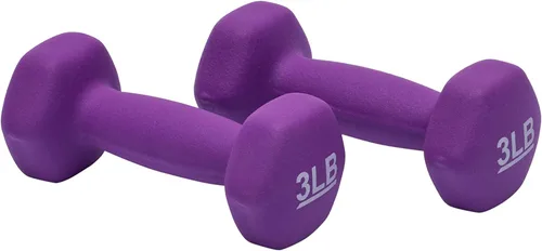Amazon Basics - Mancuerna de entrenamiento de fácil agarre, con revestimiento de neopreno, disponibles en varios juegos y pesos