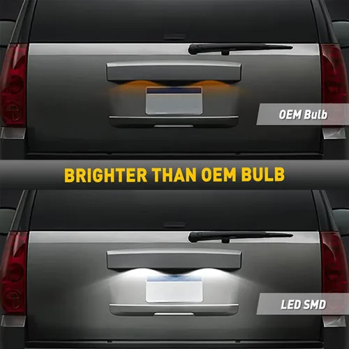 Miniatura 6 de para 2007-2014 Chevy Suburban Tahoe GMC Yukon Cadillac Escalade ESV, luces LED blancas para placa de matrícula, luces de etiqueta de parachoques