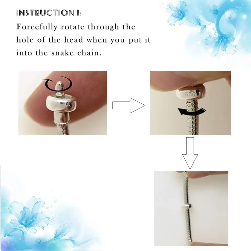 Miniatura 6 de Lovans - Cuentas de plata de ley 925, espaciador con goma, tope para pulsera Pandora, para fabricar pulseras