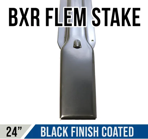 Miniatura 3 de Boxer Estaca de metal para camión de herramientas, 6 piezas, extremo cuadrado de 24 pulgadas, recubierta en acabado negro, estaca resistente