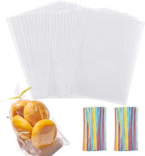 Miniatura 5 de 100 piezas de bolsas de celofán planas transparentes de 10 x 6 pulgadas, buenas para panadería, galletas, dulces, postres (por Brandon) 1.4 mil.