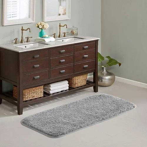 Miniatura 55 de Suchtale - Alfombra de baño antideslizante, tapete de baño de microfibra suave, absorbente de agua, peluda, lavable a máquina, para regadera, 16 x