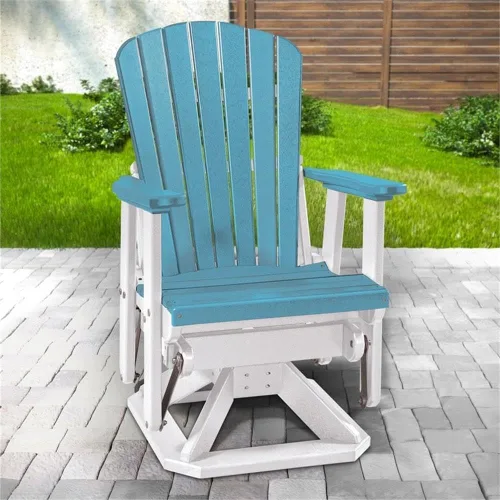 Miniatura 2 de American Furniture Classics Planeador giratorio 510ARW, azul y blanco de Aruba