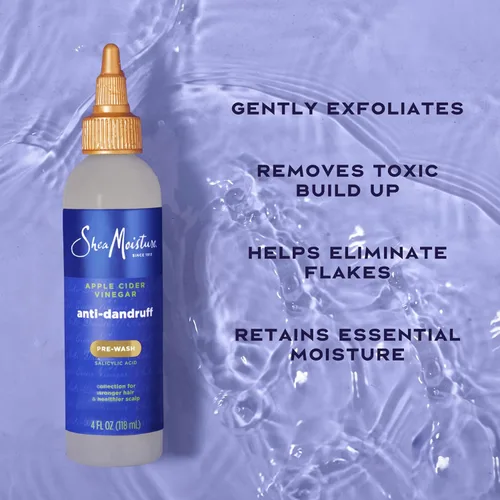 Miniatura 4 de SheaMoisture - Prelavado anticaspa vinagre de sidra de manzana y ácido salicílico para exfoliar suavemente y eliminar escamas para un cuero