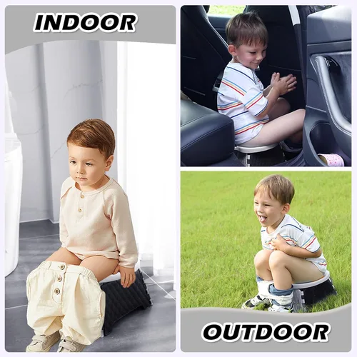 Miniatura 4 de Orinal portátil para viajes de niños pequeños, silla de entrenamiento para ir al baño con bolsa de viaje, inodoro de entrenamiento para ir al aire