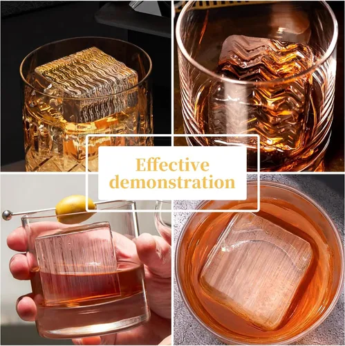 Miniatura 6 de Prensa de hielo para manualidades, moldes de hielo modernos para cócteles, whisky, bourbon maker, latón, sello personalizado para cubitos de hielo