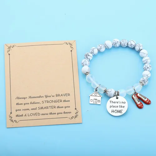 Miniatura 4 de FUSTMW Pulsera de zapato de mago Oz Dorothy Ruby Regalos Rojo Rubí Zapatillas Joyas Fans Películas Regalos Inspirados Regalos Varita Mágica Charm