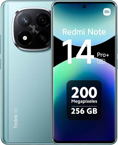 Xiaomi Redmi Note 14 Pro+ Plus 5G + 4G LTE (para Tmobile Mint Tello & Global) (256 GB + 8 GB) NFC 6.67 pulgadas 120Hz 200MP Pro AI Modelo 24115RA8EG
