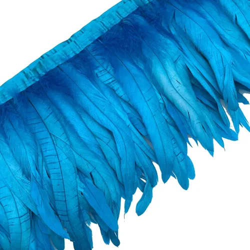 Miniatura 11 de Sowder Borde de flecos de plumas de gallo de 8 a 10 pulgadas de ancho para decoración de manualidades, paquete de 1 yarda (negro)