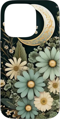 Miniatura 16 de Funda botánica de flores silvestres para iPhone 13 verde salvia