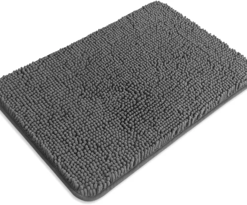 Miniatura 676 de Alfombra de baño pequeña de 12 x 18 pulgadas, lavable y absorbente, antideslizante, alfombra de baño de felpilla gruesa y suave para baño, ducha