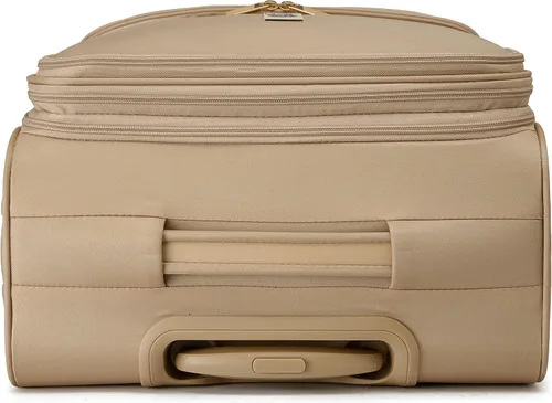 Miniatura 4 de Vince Camuto - Carrito rígido extensible y ligero con ruedas giratorias dobles, Bronceado, 2 Pc Set (2024)