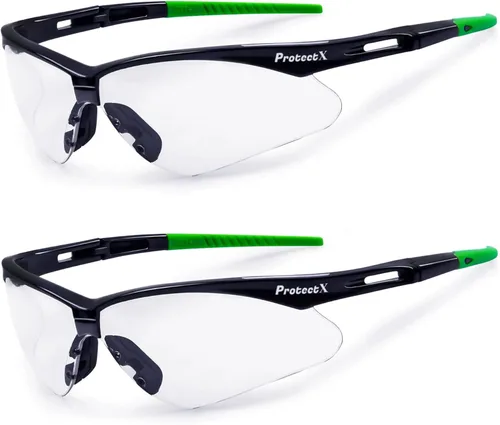 Miniatura 20 de ProtectX Gafas de seguridad para hombres y mujeres, lentes de sol de seguridad con lentes antivaho resistentes a los arañazos, agarres Skywalker