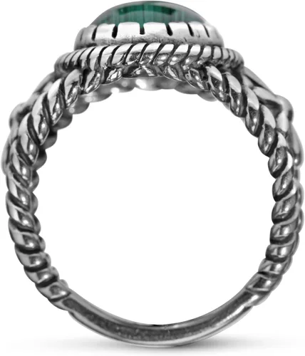 Miniatura 5 de American West Jewelry Anillo de plata de ley para mujeres y hombres, elección de piedras preciosas de inspiración nativa, tallas 5 a 13