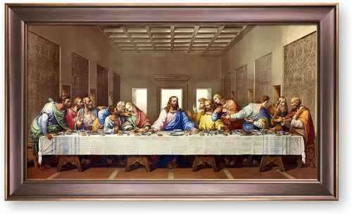 Miniatura 37 de A&T ARTWORK La Última Cena de Leonardo Da Vinci Las reproducciones de arte clásico mundial, impresiones de lienzo Giclee, arte de pared