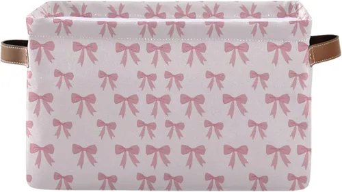 Miniatura 12 de ALAZA Shabby Chic - Caja de almacenamiento plegable con diseño floral de rosas, cestas organizadoras con asas para estantes, armario, sala de estar