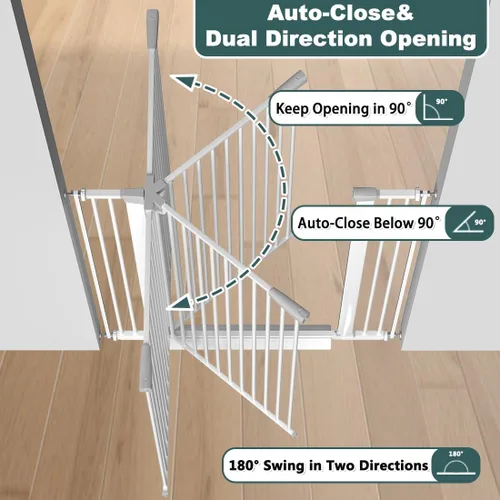 Miniatura 4 de Puerta para mascotas extra alta de 51.18 pulgadas de alto, puertas de seguridad de cierre automático para cocina, sala de estar, puertas, pasillo