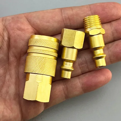 Miniatura 4 de Kit de acoplador y enchufe de aire de latón macizo NPT de 1/4", accesorios para compresor de aire, kit de manguera de compresor de aire, 10