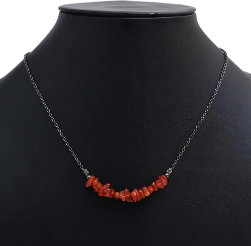 Miniatura 33 de Gempires - Collar de barra de chips naturales, cristales curativos de energía, regalo de cumpleaños, regalo para ella, joyería de piedras preciosas